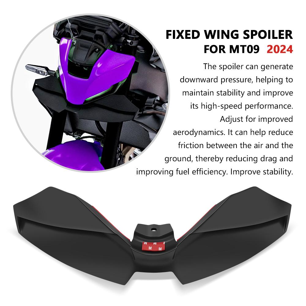 For MT-09 2024 MT09 SP 2024 2025 Motorcycle Winglet Aerodynamic Wing Front Spoiler Kit Downforce Naked Frontal Spoilers