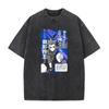 Anime BLUE LOCK Nagi Seishiro Graphic Tee Men High Quality Washed T-shirts Vintage Cotton T Shirt Harajuku Male Casual Tshirt