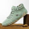 Stylish High-top Boots Men's Casual Booties Designer Soft Flats Breathable Moccasins Flats Drive Shoes Leather Sneakers