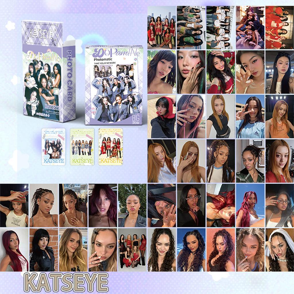 Schachtel mit 50, 57x86mm, Lomo-Karten/Postkarten von koreanischen Girlgroup-Stars.