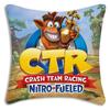 Cartoon Game Crashs Bandicoot Pillow Covers Cartoon Sofa Decorative Home Double-Sided Printing Short Plush Cute Cushion Cover