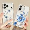 Little Floral Pattern Case For iPhone 17 Pro Max iPhone 16 15 14 13 Pro Max 11 17e 16e Plating Lens Frame Clear Soft Silicone Back Cover