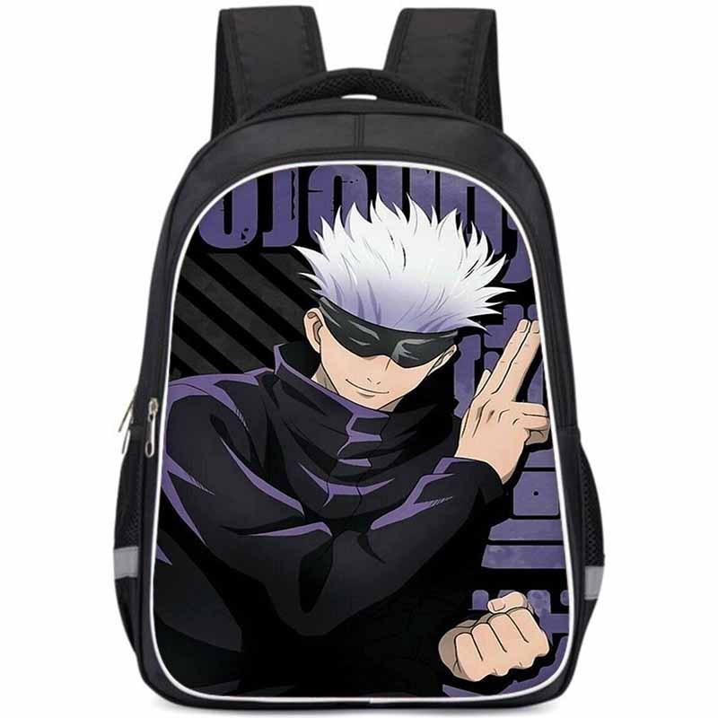 Spacious Jujutsu Kaisen Backpack For Kids With Lightweight Oxford Fabric