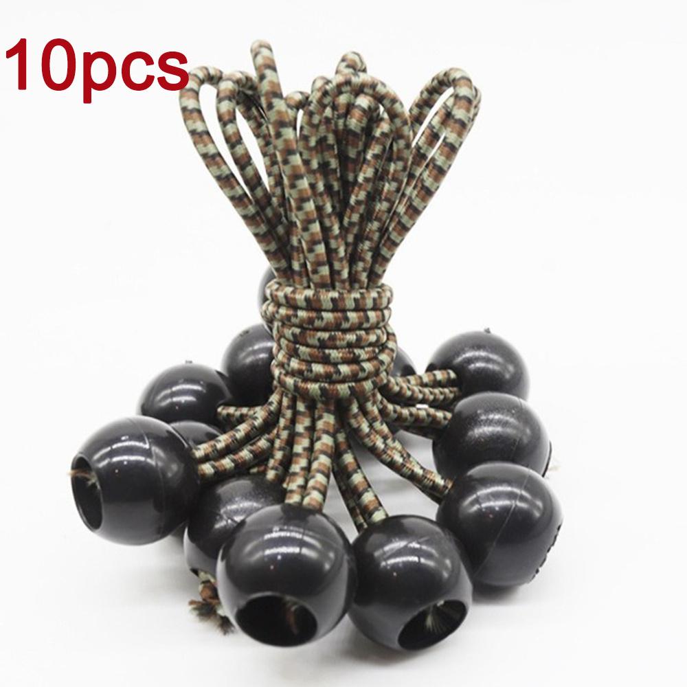 10pcs Ball Bungee Cords Baggage Belts Tent Tie Outdoor Camping Tent Accessoriy Heavy Duty Tie Down Cords for Shelter Cargo