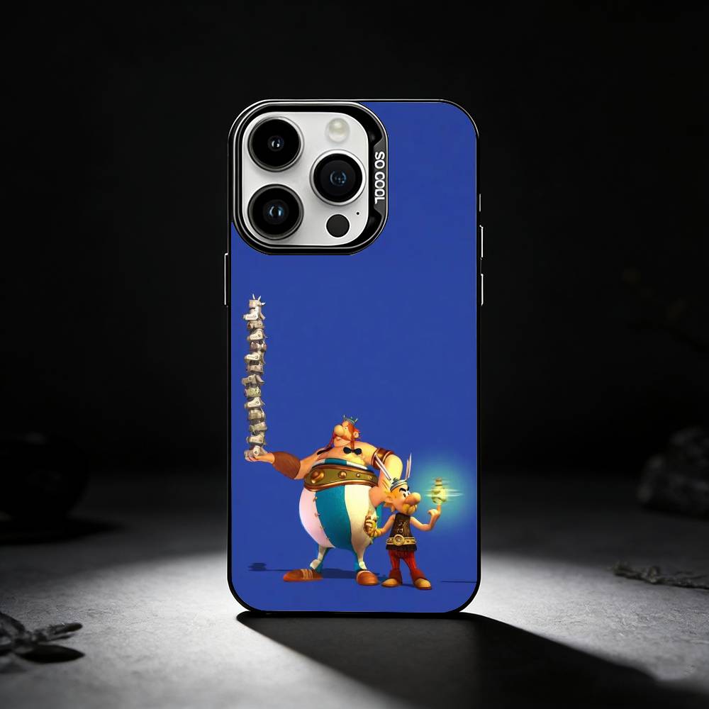 A-Asterix C-Cartoon O-Obelix Phone Case For iPhone 17,16,15,14,13,12,11 Plus,Pro Max,XS,Colored silver phone case iPhone14ProMax