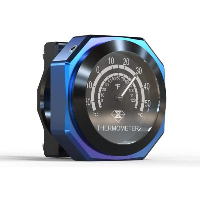 1Pcs Universal Aluminum Alloy Motorcycle Luminous Handlebar Mount Clock Watch Thermometer