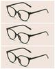 2/3 Pack Fashion Retro Anti-Blue Light Pochromic Glasses Classic Cat Eye Triangle Eyeglasses