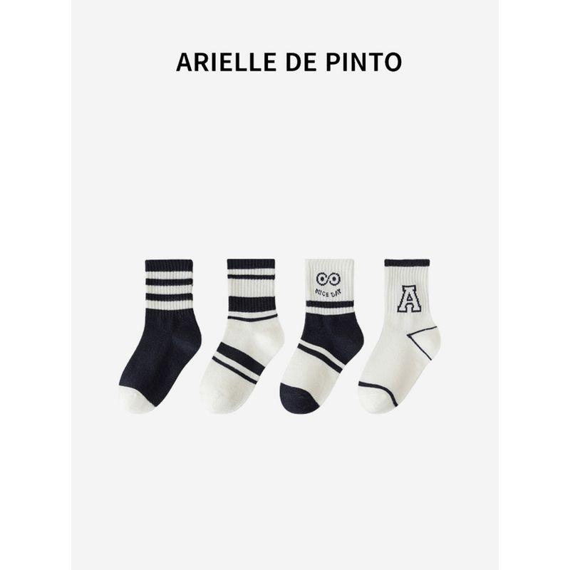 French Arielle De Pinto Children's Breathable New Boys' Student Socks Girls' Deodorant Tube Socks