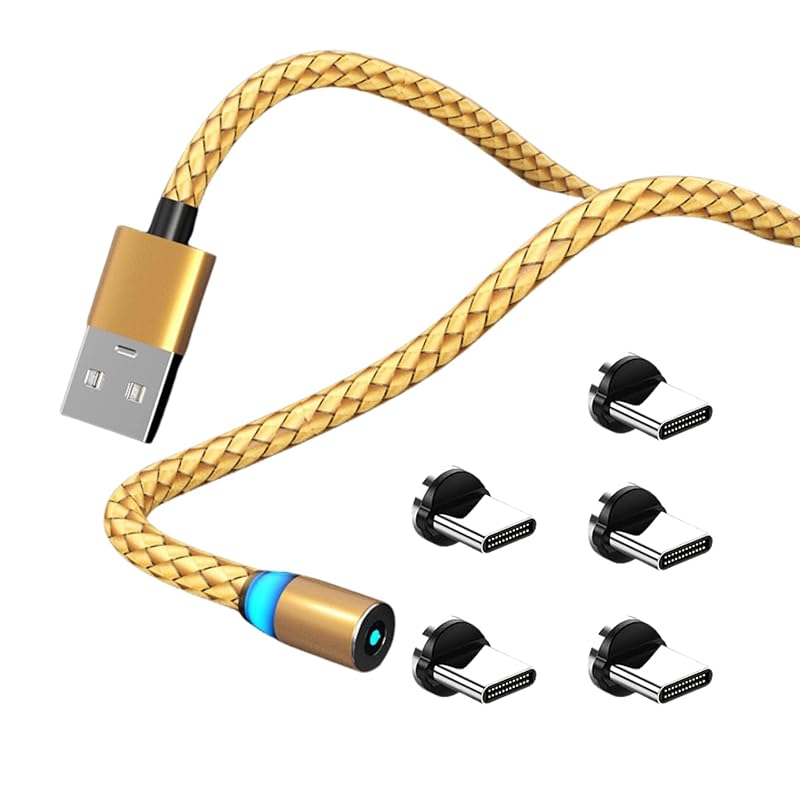 

tsucchiisan charging cable magnet type c charging terminal 5 pieces usb typec (gold)