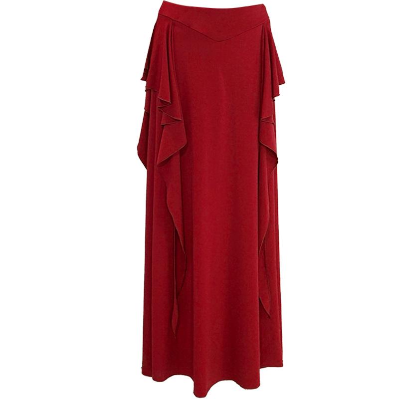 New Style Belly Dance Practice Skirt - Beginner Slimming Slit Long Skirt for Women