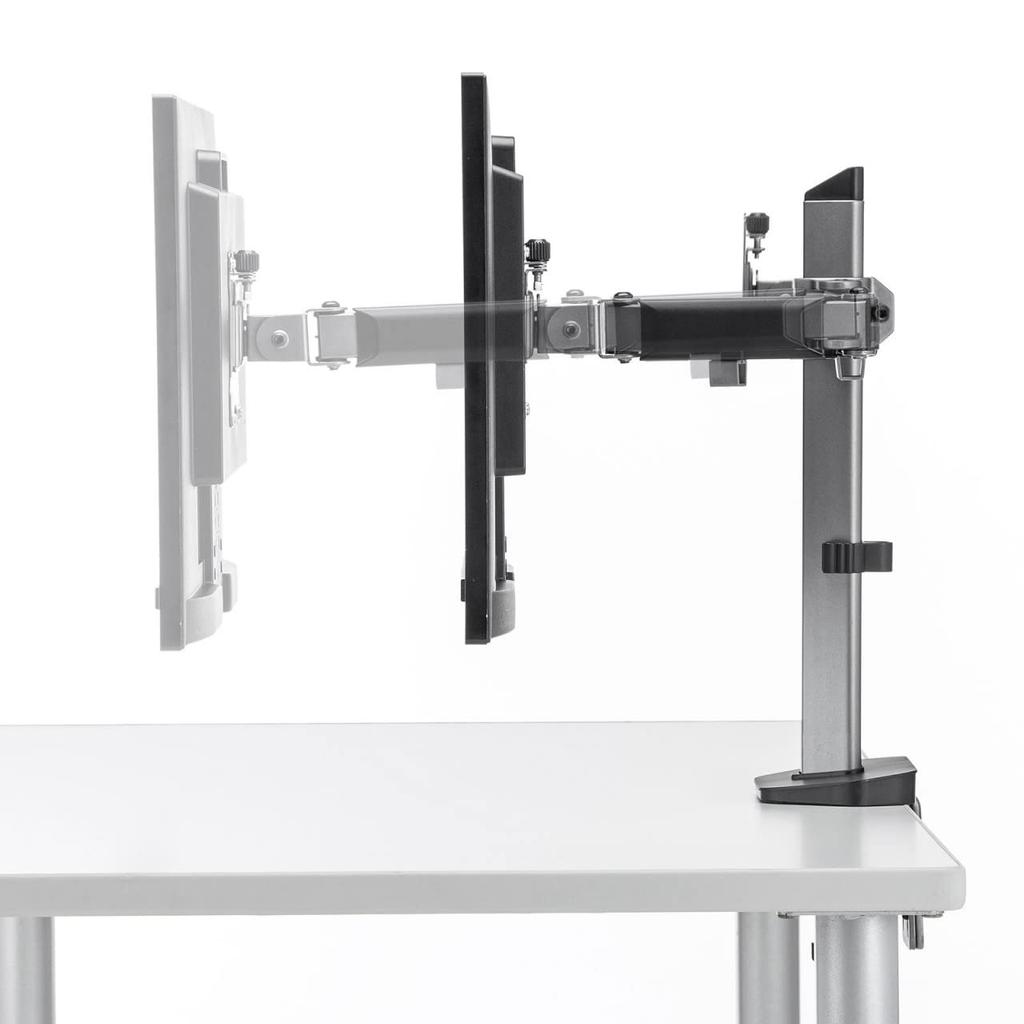 Sanwa Supply Horizontal LCD Monitor Arm Gray CR-LA2002