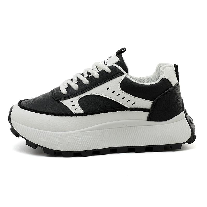 Women's Vulcanized Shoes  Autumn New Comfort Outdoor Non Slip Platform Sneakers Height Increase Fashion Lace Up Casual Shoes