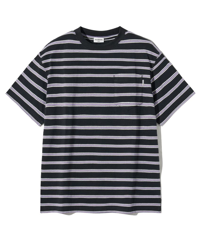 FILLUMINATE Multi-Stripe Pocket T-Shirt - Black