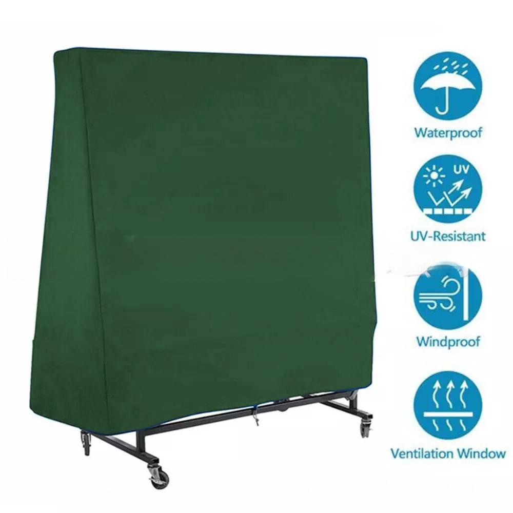 

Чехол для настольного тенниса на открытом воздухе, водонепроницаемый, пылезащитный, солнцезащитный, защитный чехол для настольного тенниса 165x70x185cm зелёный