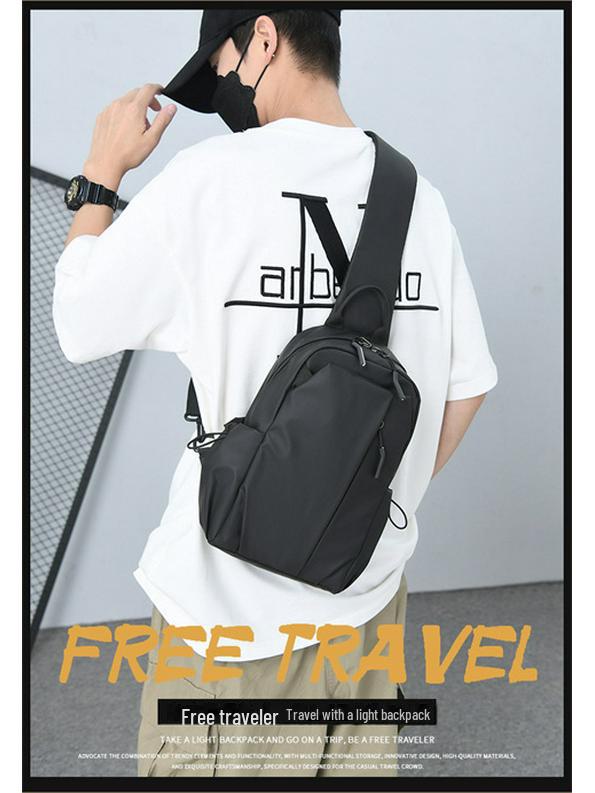 Men's Trendy Lightweight Messenger Bag - Stylish Casual Shoulder Chest Bag with Large Capacity for Commuting