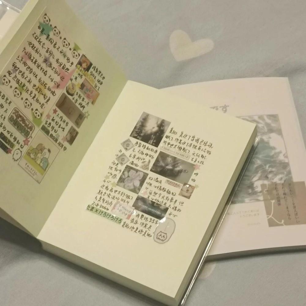 Paper A6 Notebook Transparent Cover Journal Handbook Ins Student Notepad  Office School Supplies