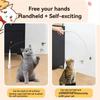 Switchable Butterfly Pattern Cat Teasing Stick Interactive Toy Automatic Cat Teaser 360° Swivel with Suction Cup Cat Teaser Toys