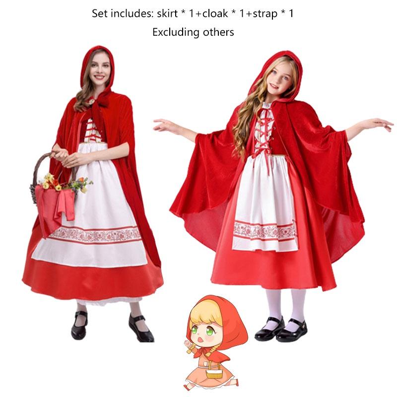 Hood Riding Roleplaying Costume Fairy Tale Princess Cosplay Party Halloween