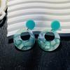 JMXD-Acetate Acrylic Earrings for Women Y2K Drop Dangle Hoop Earrings in Multiple Colors Lightweight Retro Circle Ear Studs Fashion Jewelry Gifts