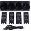 OSTENT Charger Dock Station with 4 Battery Packs for Nintendo Wii and WiiU Remote Controllers (Bl...