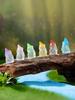 Non-Toxic 10Pcs Mini Resin Gnomes Statues Ornaments Random Color Cute Fairy Miniature Gnome Figurines For Miniature Garden