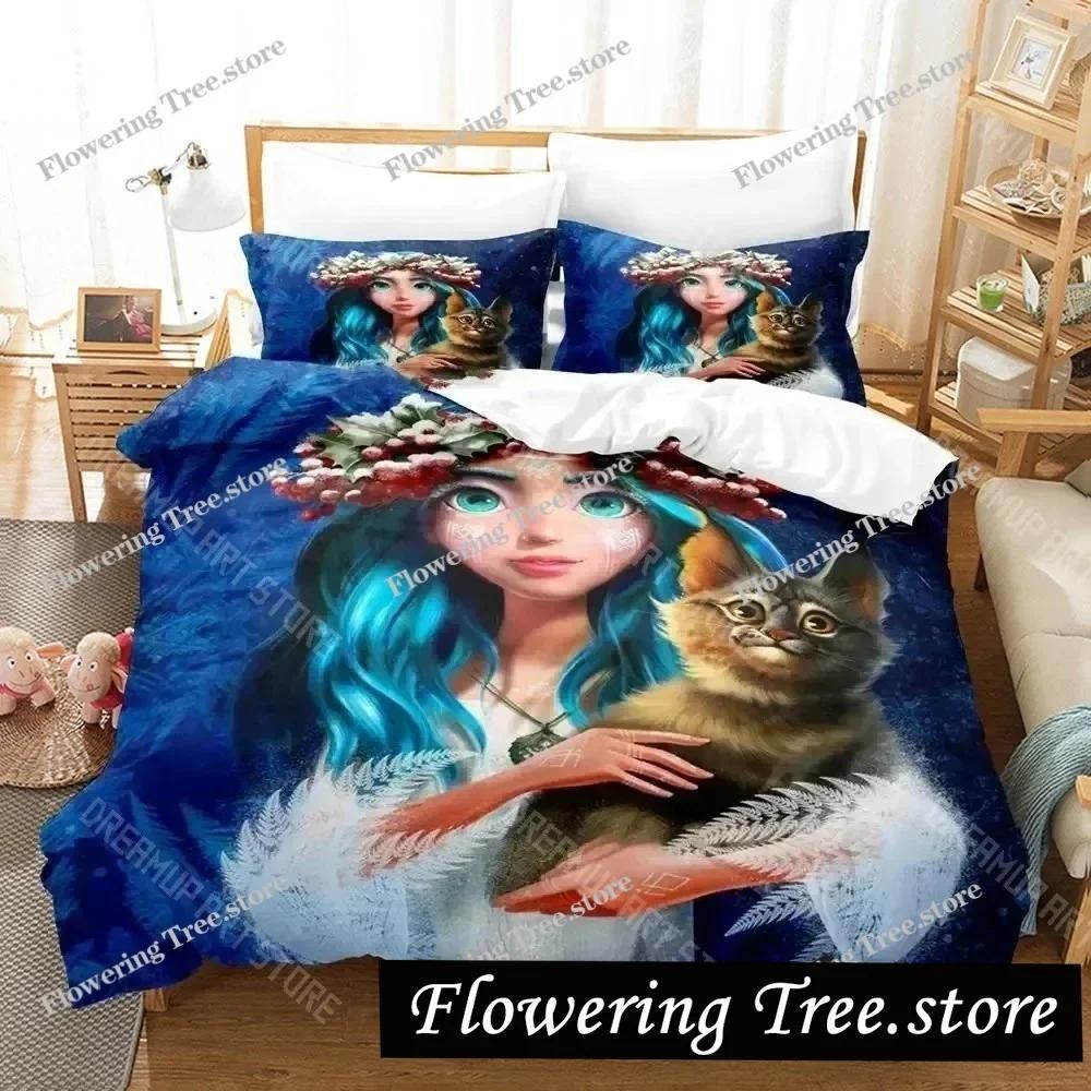 3D-Druck Mavka Das Lied des Waldes Bettwäsche-Set Jungen Mädchen Twin Queen King Size Bettbezug Kissenbezug Bett Jungen Erwachsene029