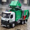 1:30 Urban Sanitation Garbage Truck Alloy Metal Diecast Model Car Home Decoration & Collectibles Hobby Display Ornaments Holiday