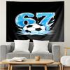 67 Print Tapestry, Backdrop, Easy Setup, Ideal for Bedroom, Office & Living Room, with Aesthetic Wall Hanging Decor.