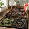 Prehistoric Lizards Pattern Rug Floor Mat for Living Room or Bedroom Soft and Comfortable Carpet a Gift for Birthday and Holiday.