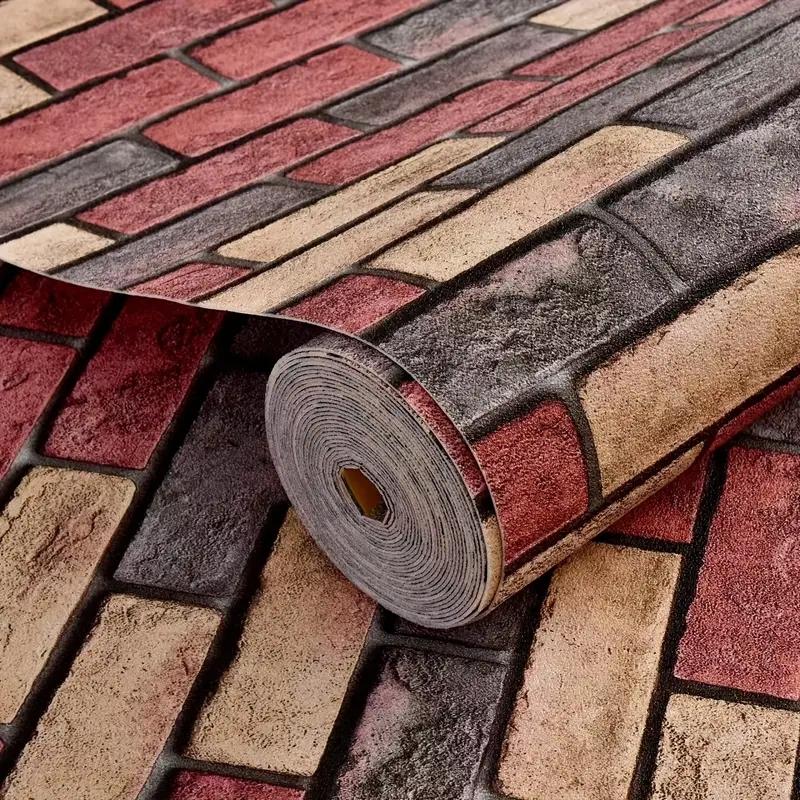 Zesílená extra dlouhá suchá lepicí tapeta, samolepky na zeď se vzorem retro cihel, samolepicí kontaktní papír, oloupni a nalep, wat