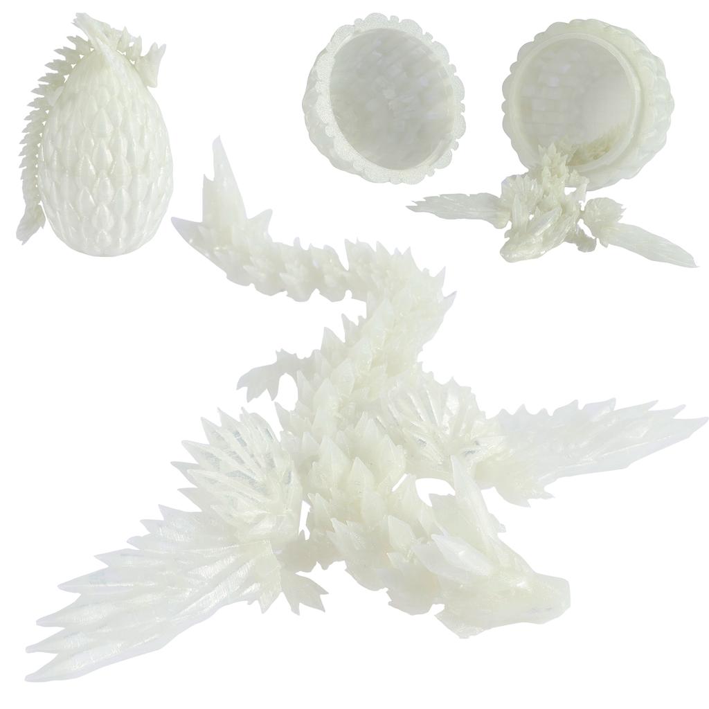 Simulation Dragon 3D Articulated Dragon Toy Bookshelf Diy Decor Colorful Rotatable Printed Dragon For Office Desktop Collectible