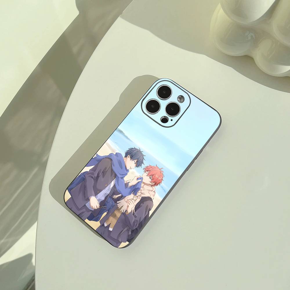 Given- BL- Anime Ritsuka Mafuyu Sato Phone Case For iPhone 17,16,15,14,13,12,11 Pro Max,16Plus,XS Soft Black Cover