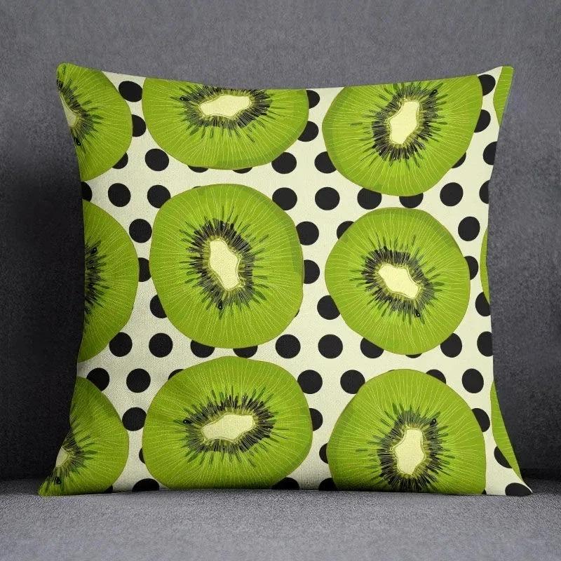 Sweet Strawberry Heart Pillow Case Cute Fruit Flower Cushion Cover Peach Skin Throw Pillowcase For Sofa Kids Room Home Decor