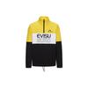 Evisukuro AW20 Seagull Logo Color Block Half Zip Sweatshirt Men Sweatshirt Yellow Black 2EAGNM0SW365FF