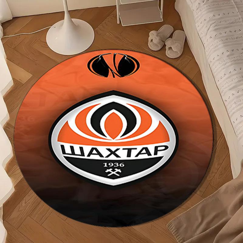 Shakhtar Donetsk Crest Design Round mat Home Decor, Chair rug For livingroom,Bedroom, doormat home decor Birthday Gift Christmas Gifts
