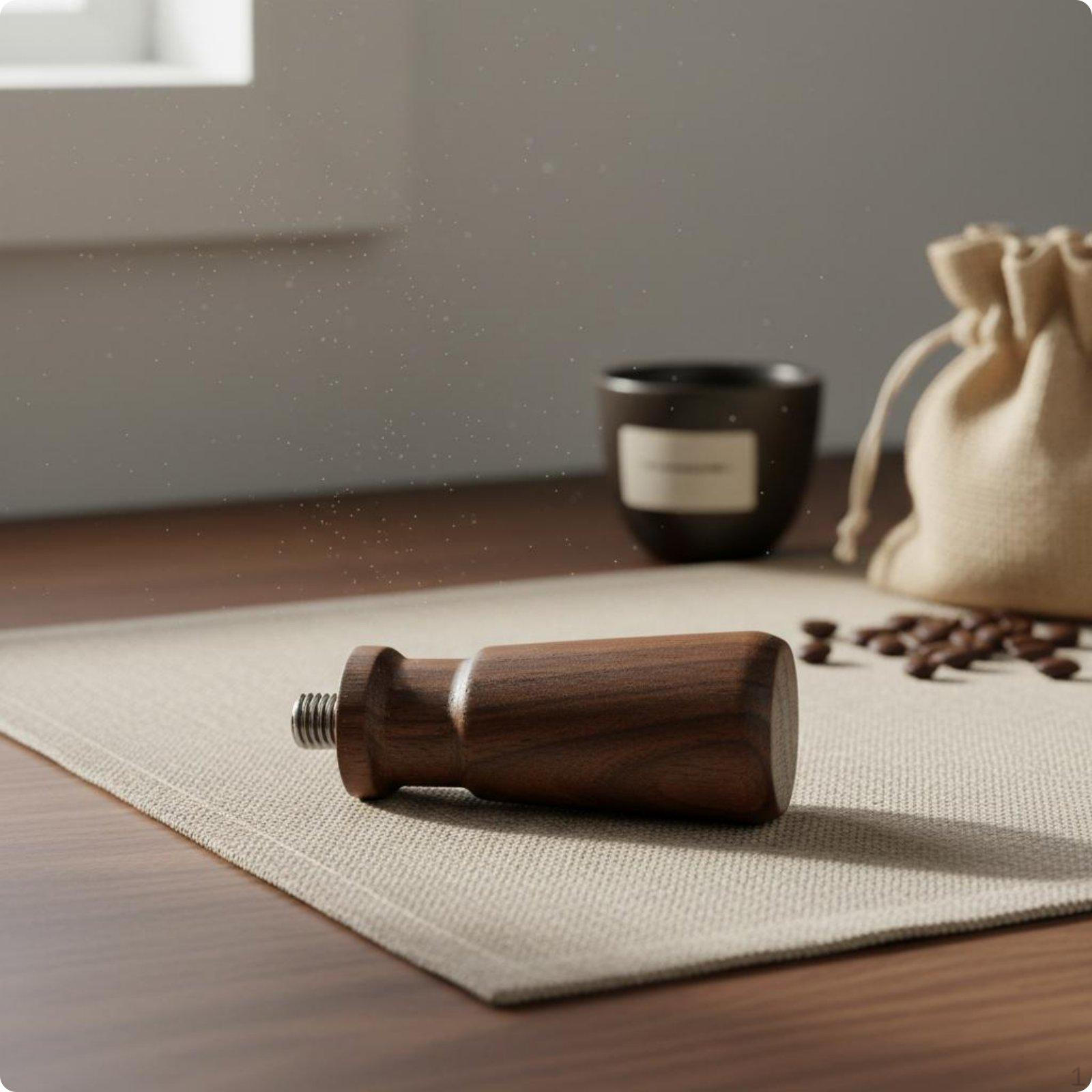 10mm Portafilter Handle Replacement Part Wooden Ergonomic Grip for Cafe