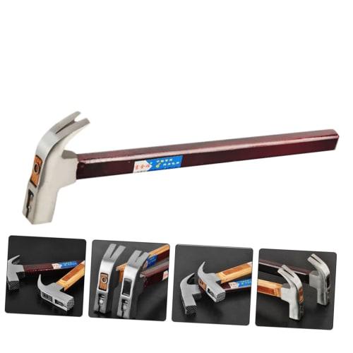 GLEAVI 609G Wooden Handle Claw Hammer with Non-Slip Design and Nail Remover, Construction Nail Puller, Carpentry Tool, Shock Absorption