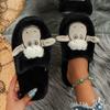 European and American Mao Mao slippers autumn and winter new home leisure flat cotton slippers