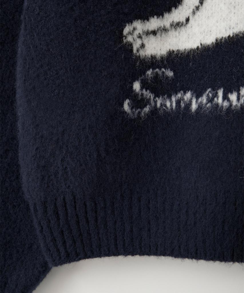 Sseomweeobeoteo Puppy Wool Knit - Navy