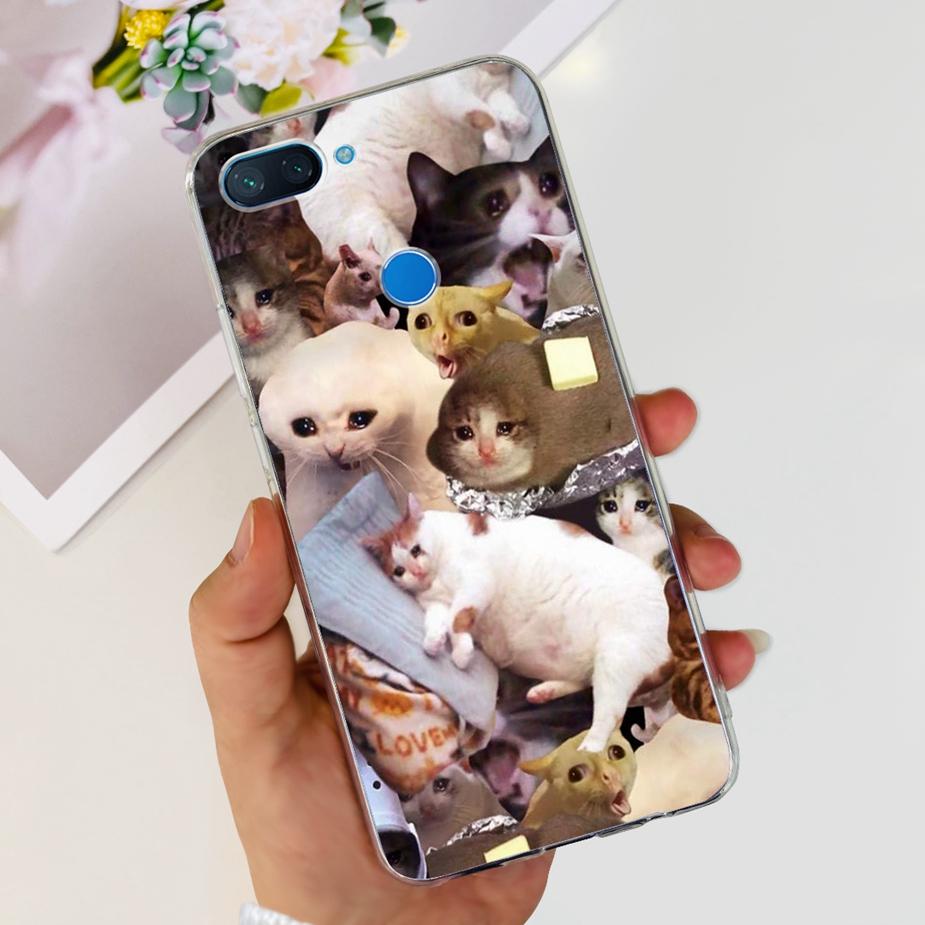 For Xiaomi Mi 8 Lite Case Cute Painted Cover Clear Silicone Phone Case For Xiaomi Mi 8 Lite 8Lite Back Cover 6.26'' Fundas Coque