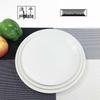 Pure White Ceramic Round Steak Plate - Western Style Shallow Dish for Vegetables and More