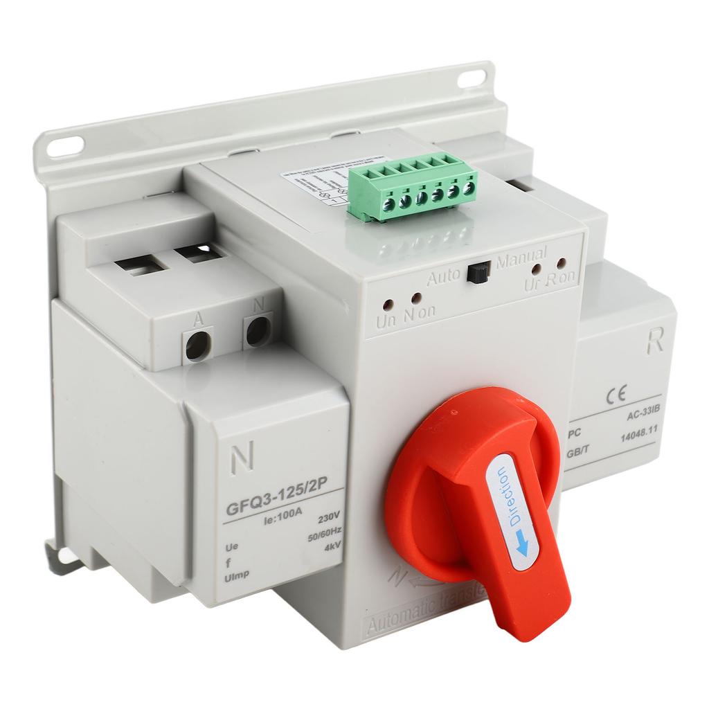 Dvounapájecí automatický přepínač AC230V 100A 2P ATS Mini generátorový přepínač