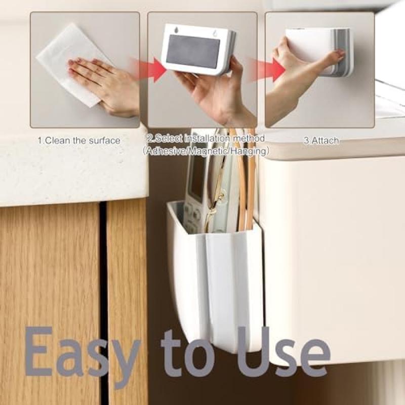 Magnetischer Stifthalter, Faltbarer Magnetischer Bleistiftorganizer, Whiteboard Kühlschrank Büro Aufbewahrungsbox, Multifunktionaler Schreibwarenorganizer für Schule Büro