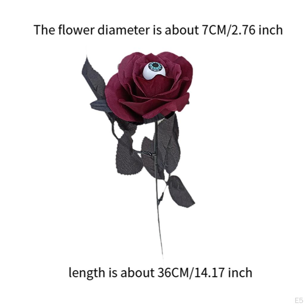 10 Halloween Roses with Eyeballs for Party Decorations And Cosplay