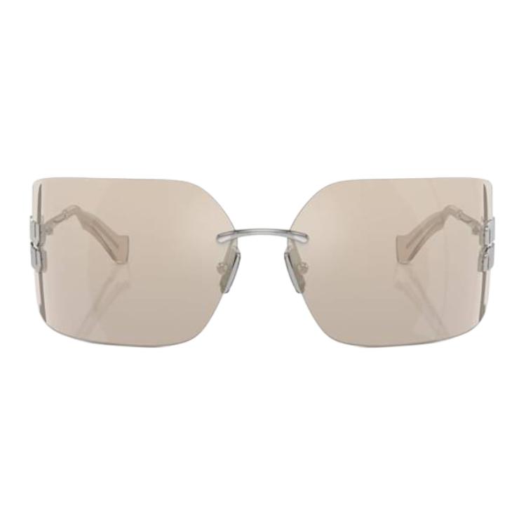 Miu Miu Logo Design - Irregular Shape Sunglasses Men sunglasses Silver 54YSSOLE1BC10F