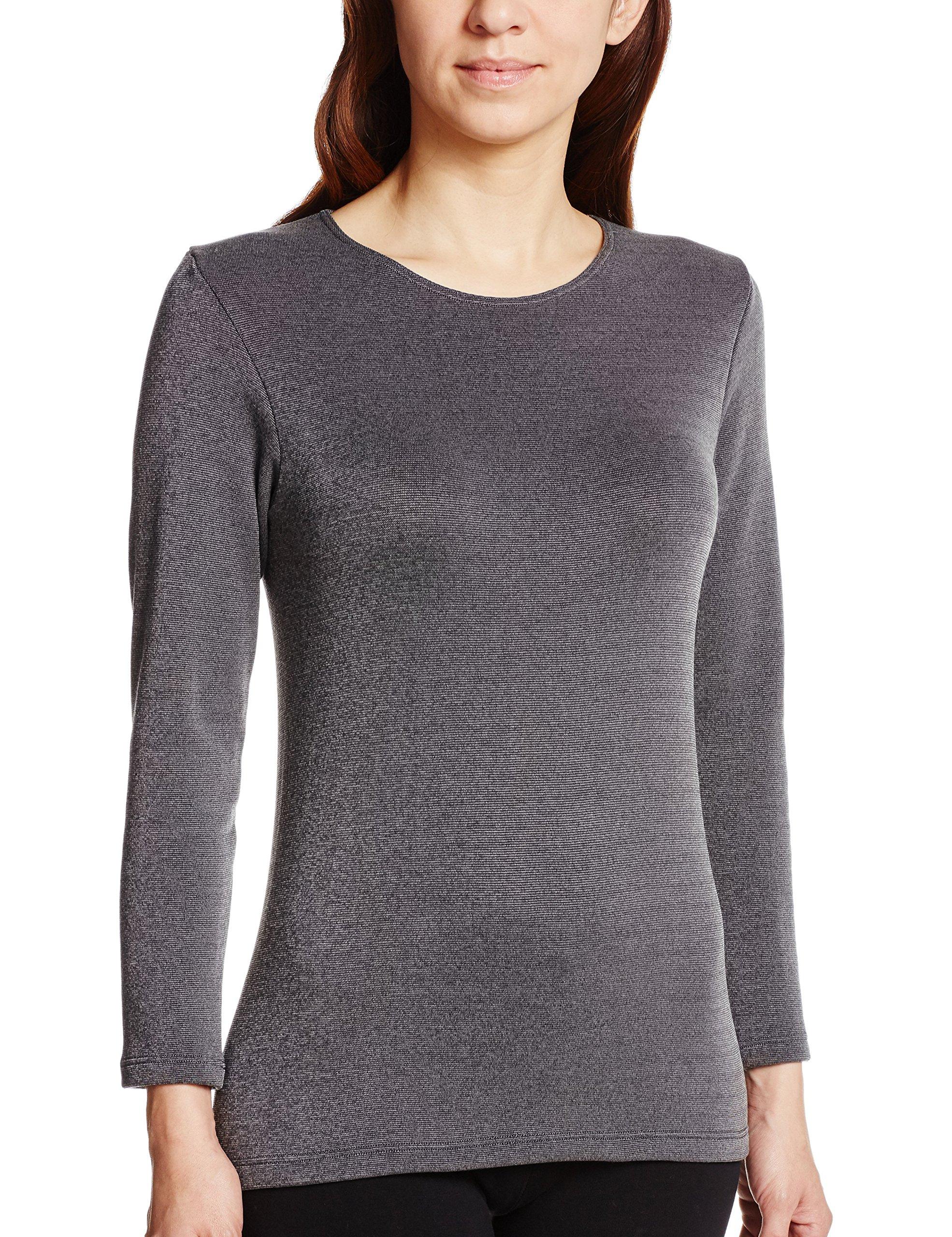 

Gunze MH5646 Hot Magic Inner Cold Made in Black Size L Women s Shirt, Weather-Proof, 3/4 Sleeve, Japan, Motif,