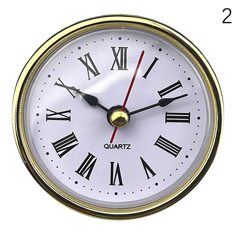 1Pcs Classic Clock Craft Quartz Movement Dia.65mm Round Clocks Insert Roman Number Little Clock Arabic Numbers Wall Decor