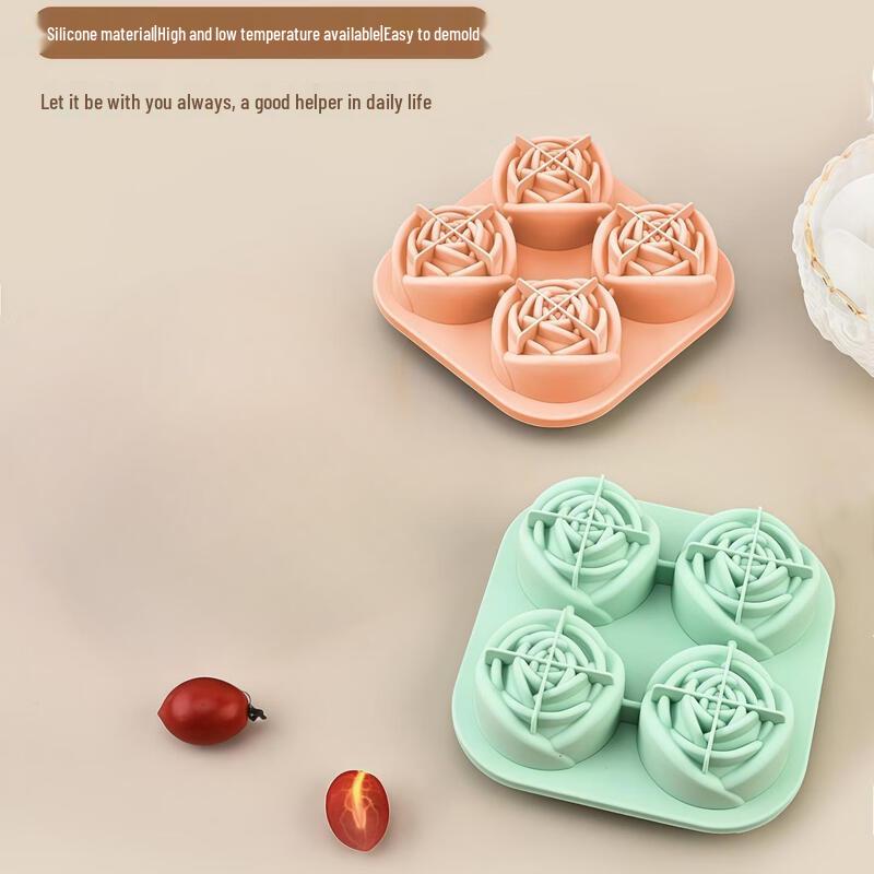 Silicone Rose Ice Mold with Lid