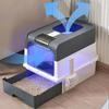 Cat Litter Box with UV Sterilization Lights Large Capacity Fully Enclosed Cat Toliet Litter Pan Anti-Splashing Kitten Bedpan