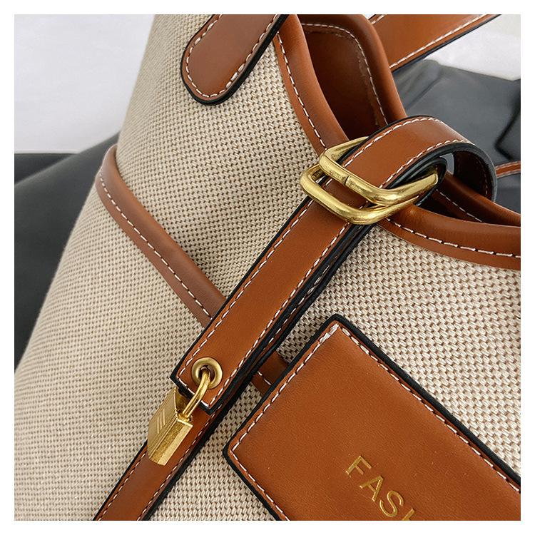 Borsa da Donna Design Retrò Tela Portatile Borsa a Secchiello Nuova Moda da Donna Borsa a Tracolla 2026 Nuova